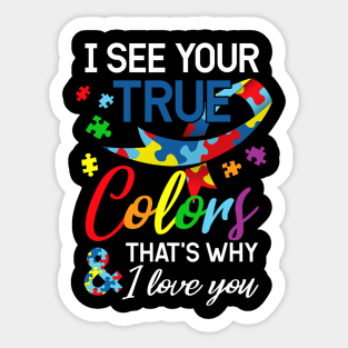 I See Your Colors I Love You Sticker